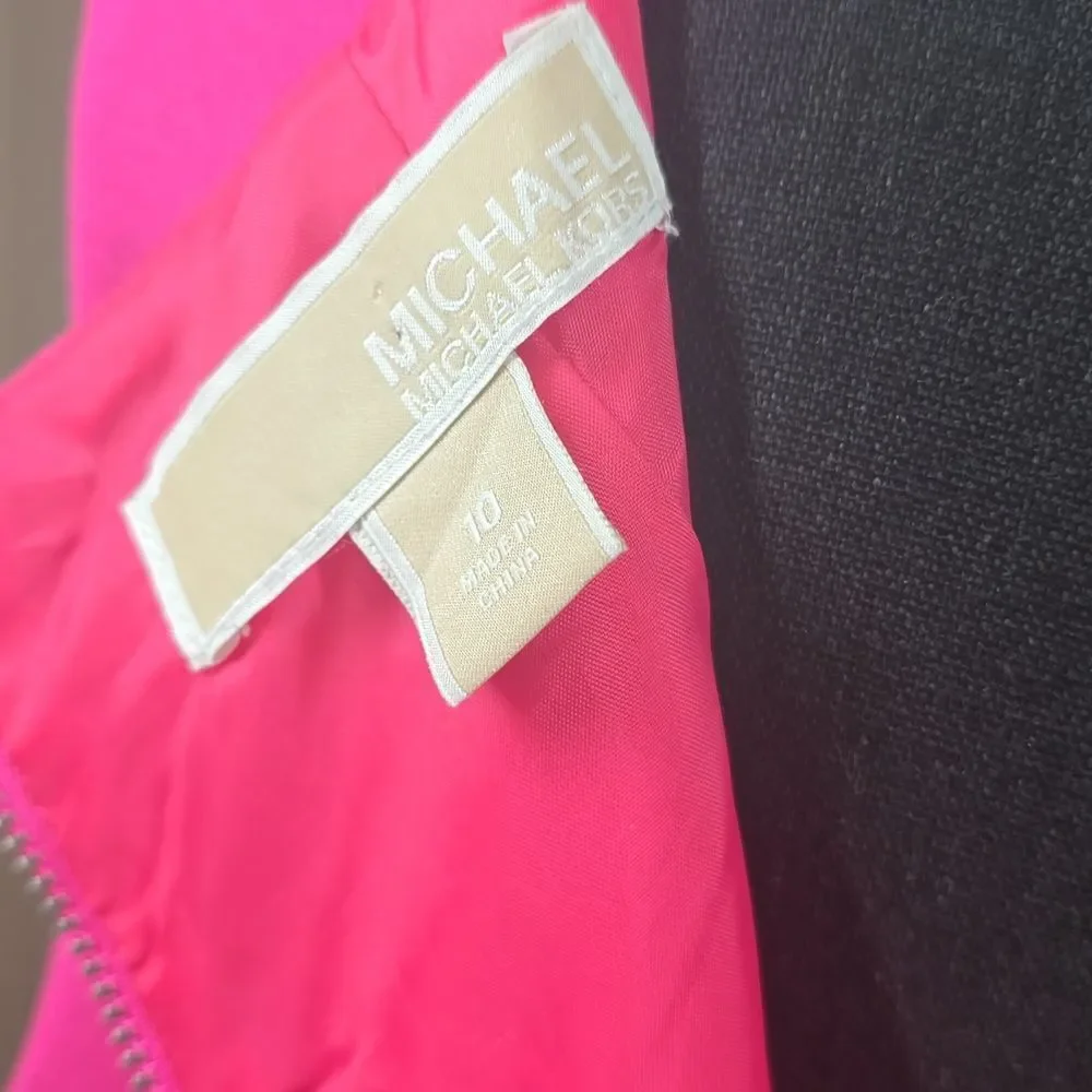 Michael Kors Hot Pink Peplum Blouse